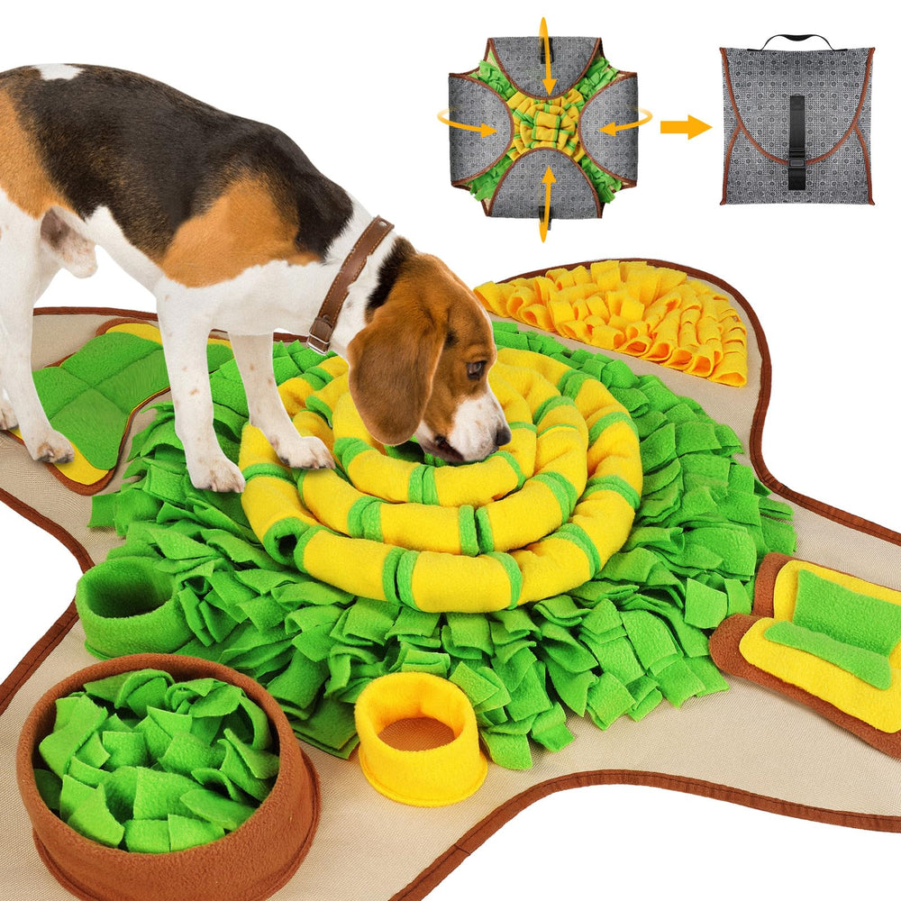 HOPET snuffle mat for large dogs shows durable material for engaging mental stimulation.