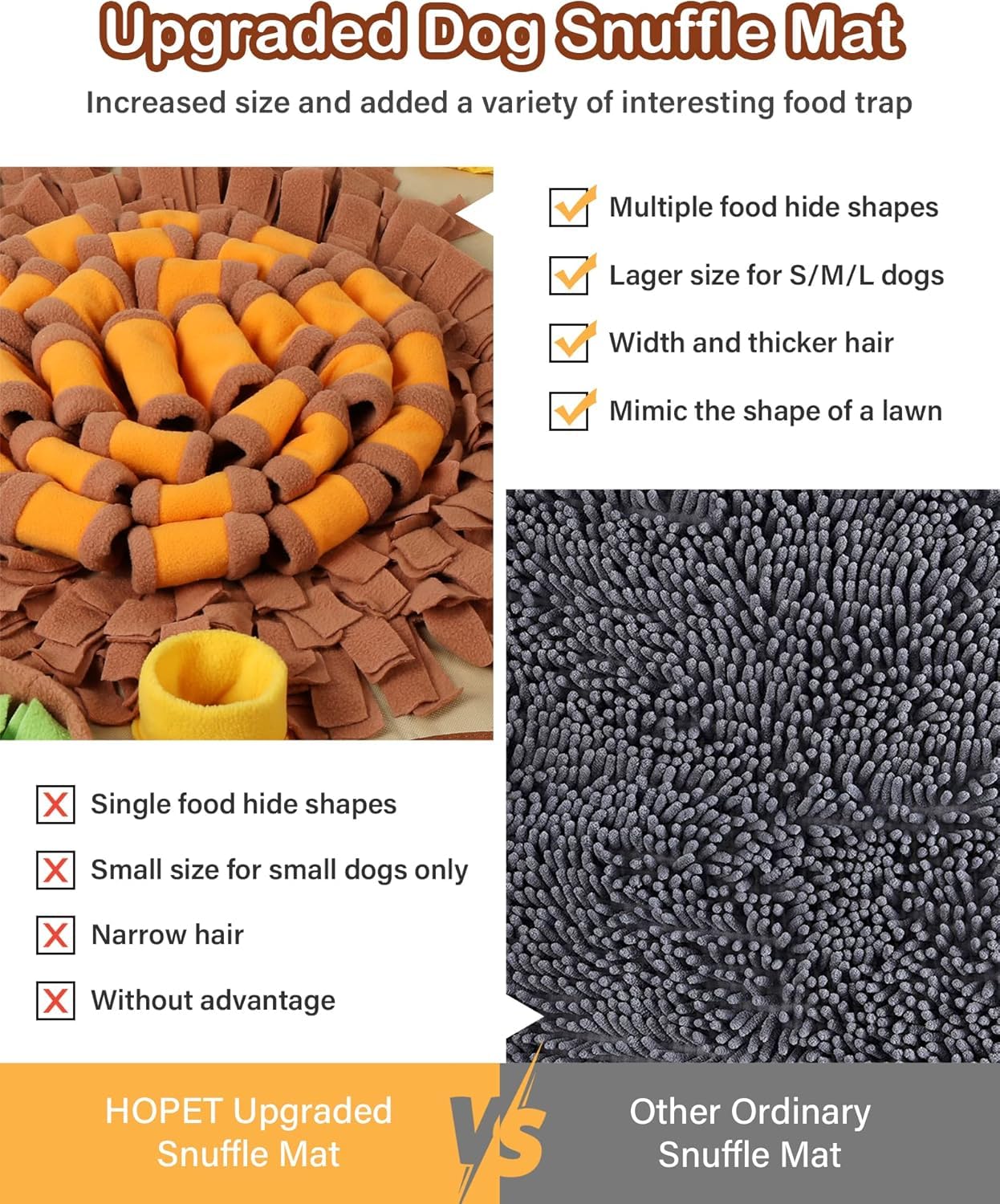 HOPET Snuffle Mat features thick grain-flannel and safe design.