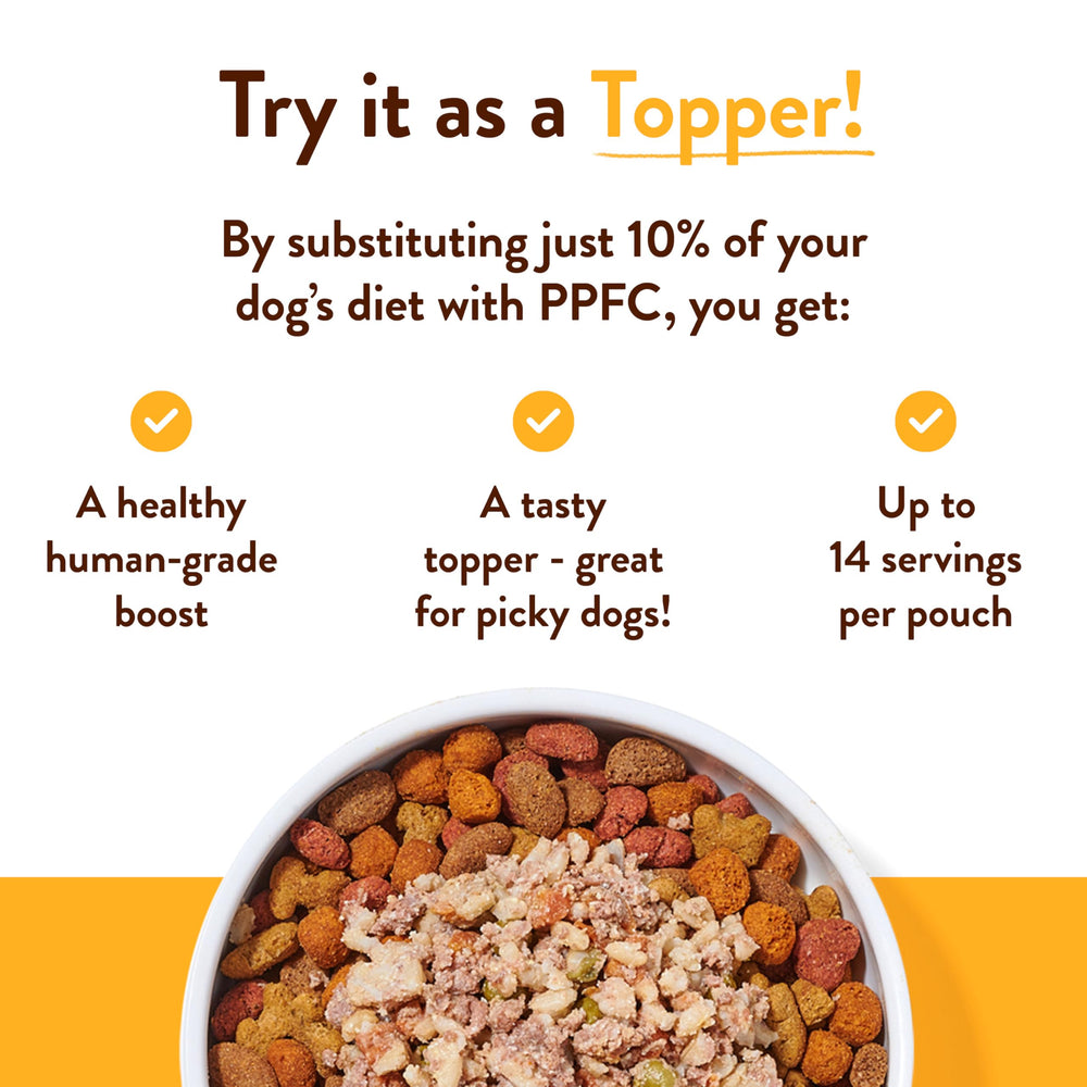 Hopkin's Pork N’ Potato can be microwaved to warm and entice during mealtime.