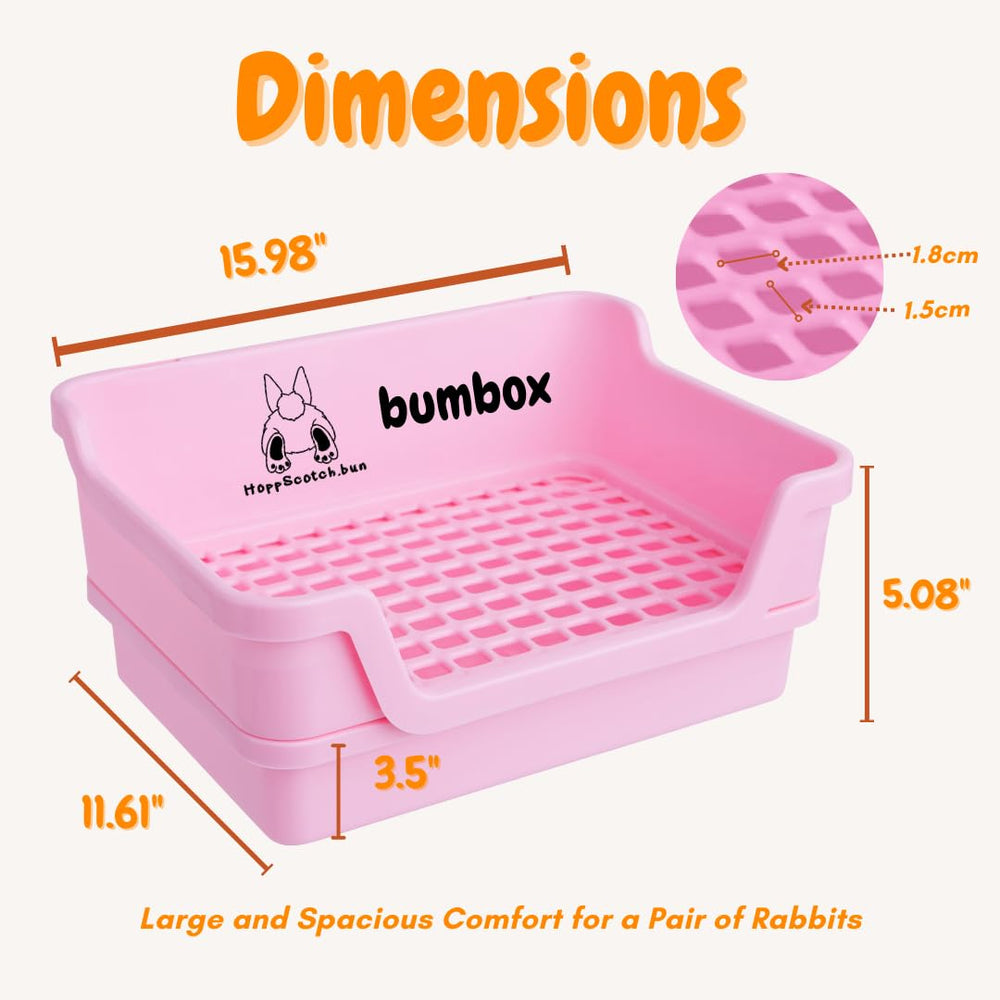 HoppScotch.bun Bumbox pink inside view showing spacious rabbit area