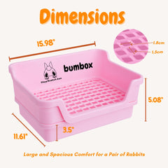 HoppScotch.bun Bumbox pink inside view showing spacious rabbit area