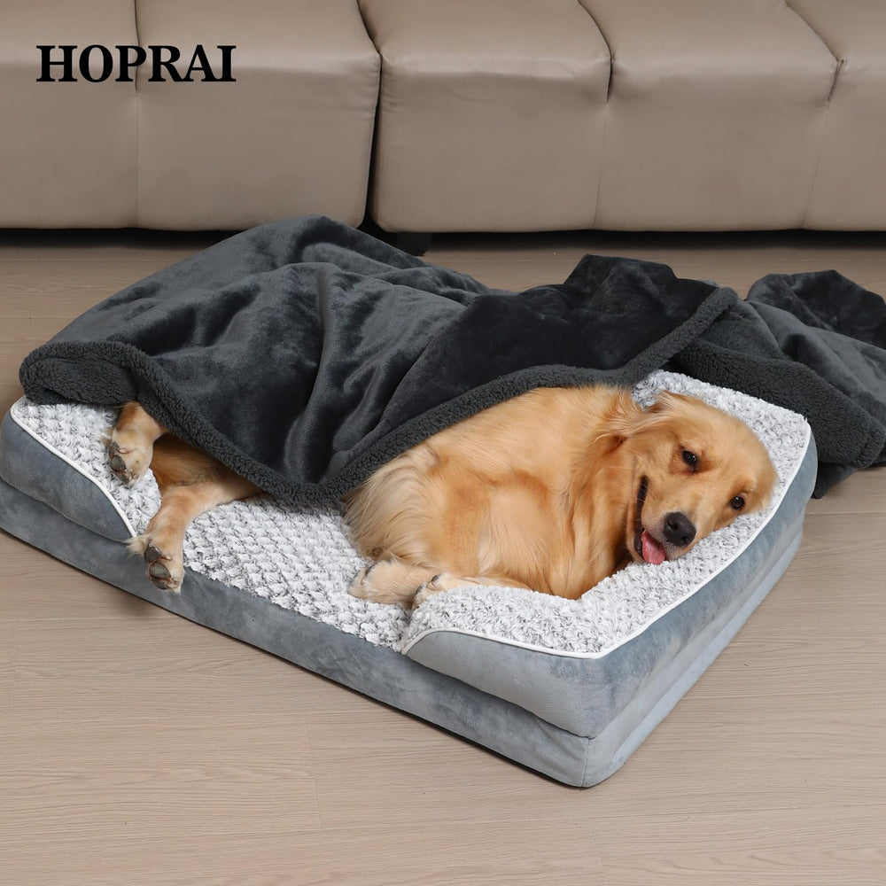 HOPRAI dog blanket machine-washable for easy cleanup after adventures.