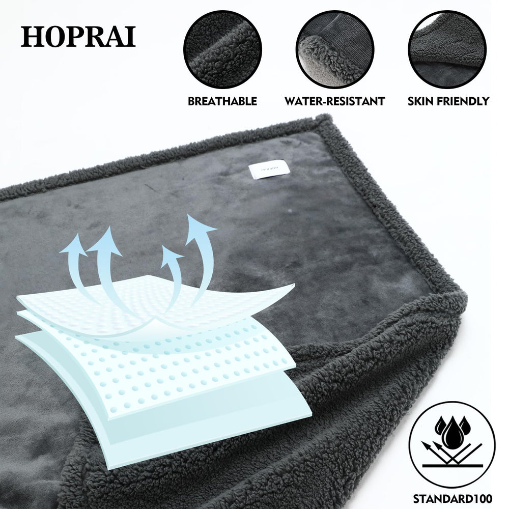 HOPRAI dog blanket microfiber durable fabric for long-lasting use.
