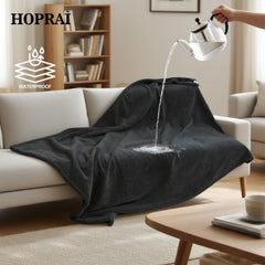 HOPRAI dog blanket sherpa fleece lining adds warmth for cozy naps.