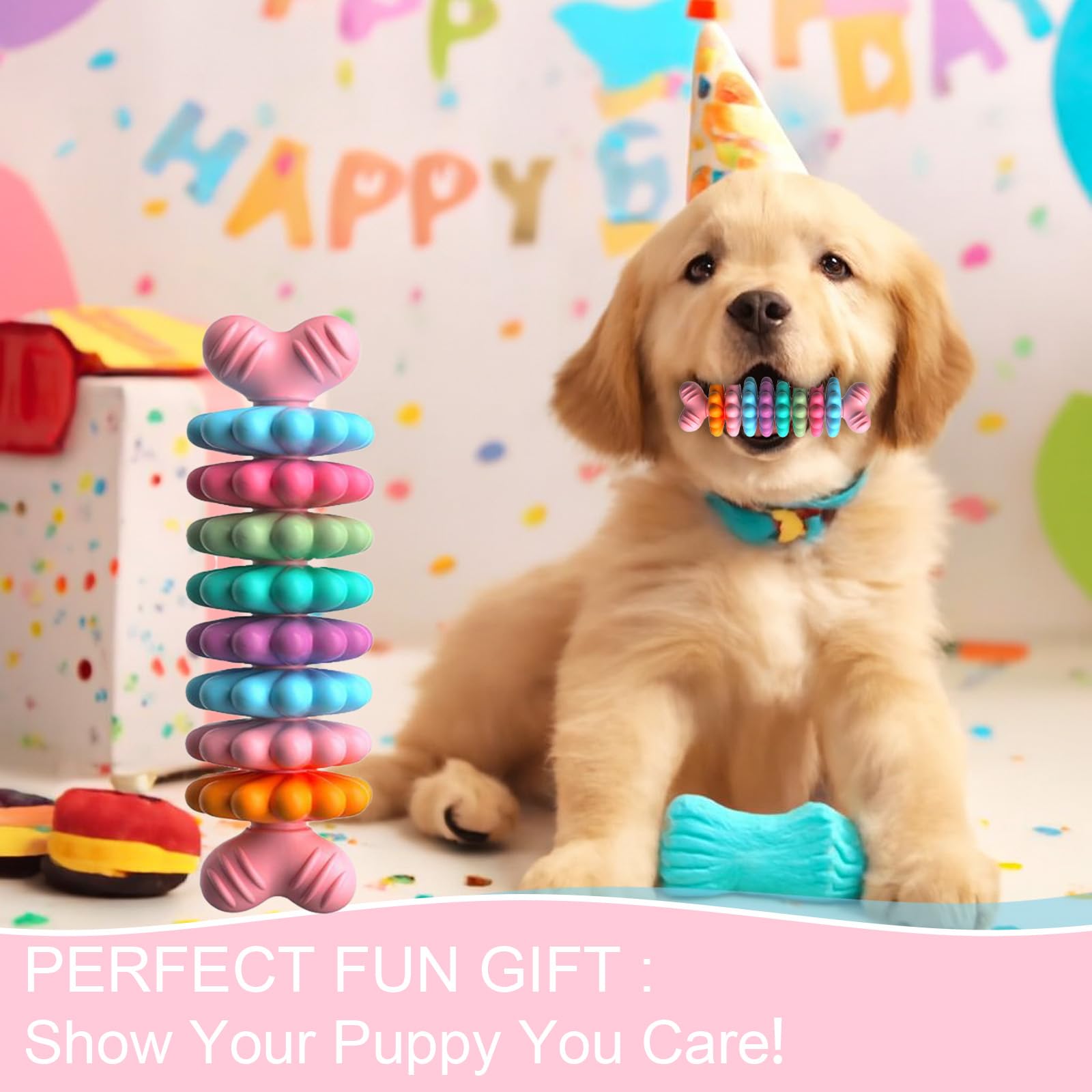 HORIBND teething toy gift for puppies 0–6 months, ideal starter toy.