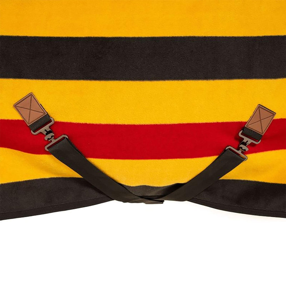 Horseware Newmarket fleece cooler straight-front-closure offers simple fastening.