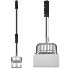 Hortsun 32 inch cat litter scooper long handle for easy cleaning