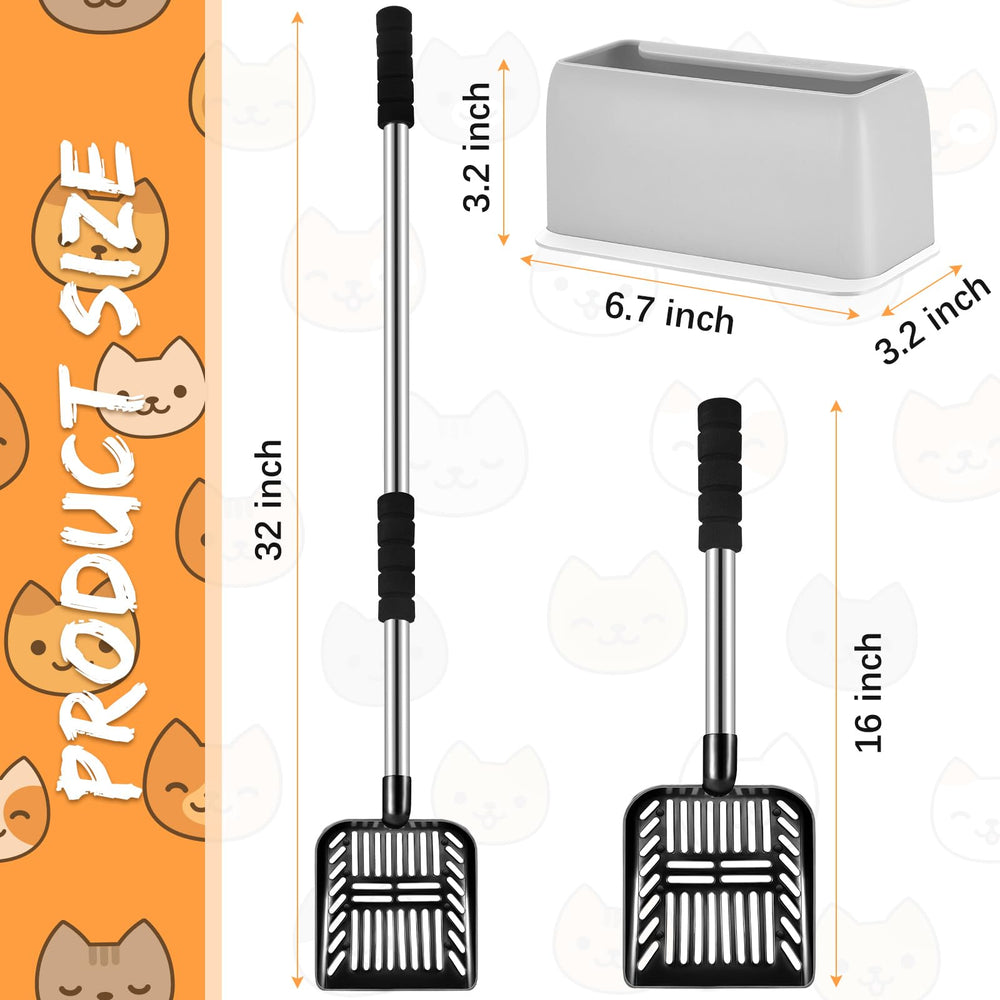 Hortsun cat scoop holder ABS base keeps tools clean and organized.