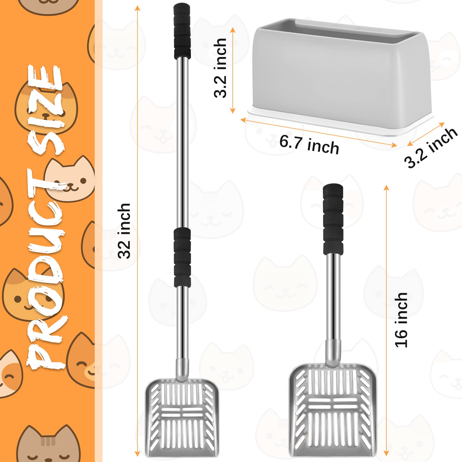 Hortsun litter scoop holder ABS base keeps scoop off floor