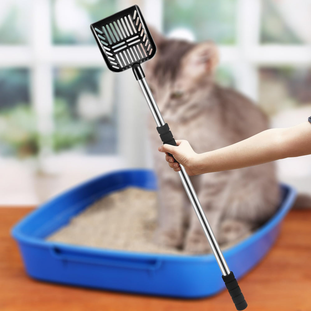 Hortsun sturdy scoop edge for quick litter sifting and cleanup.