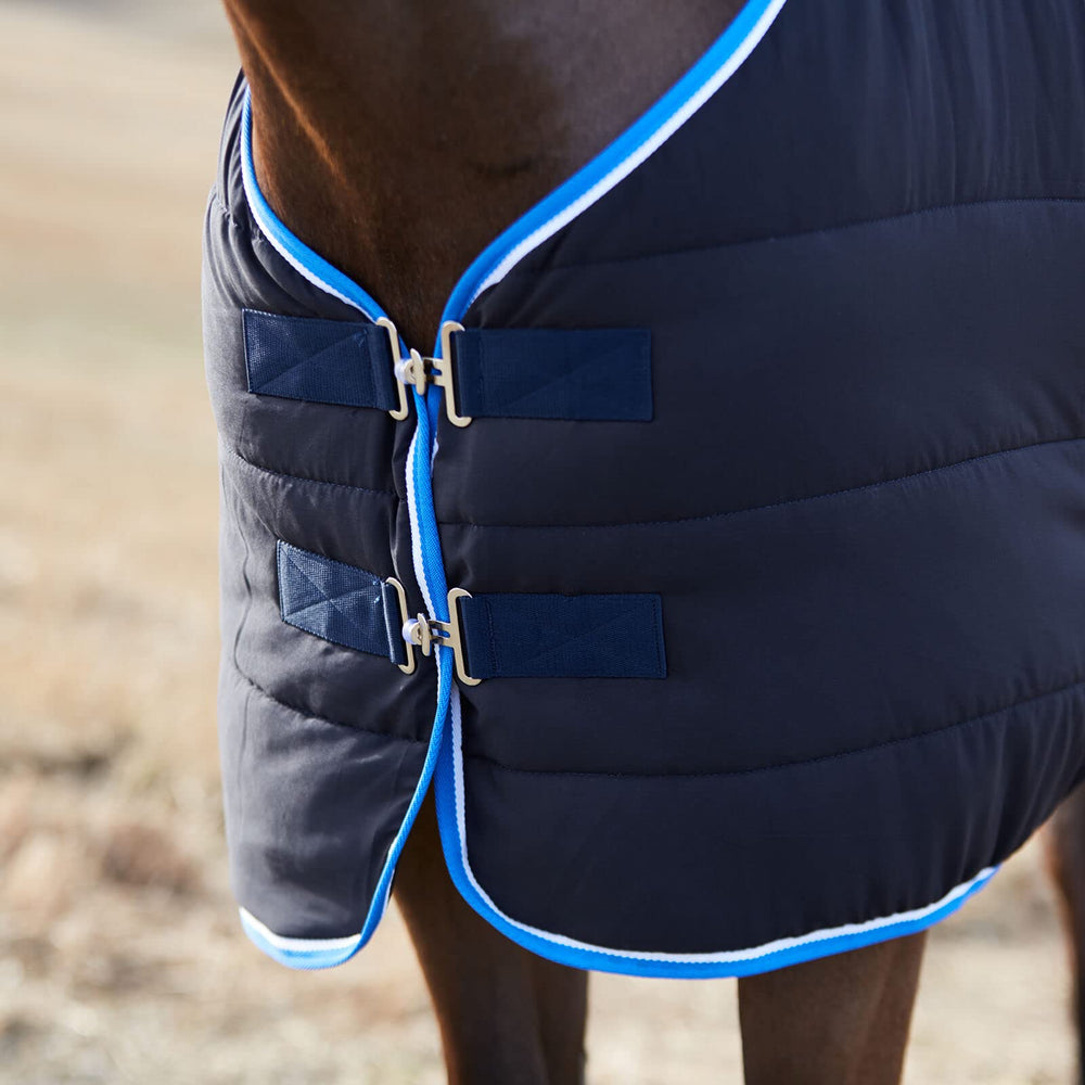 HORZE Glasgow dark-blue side-view shows stylish, embroidery-ready look.
