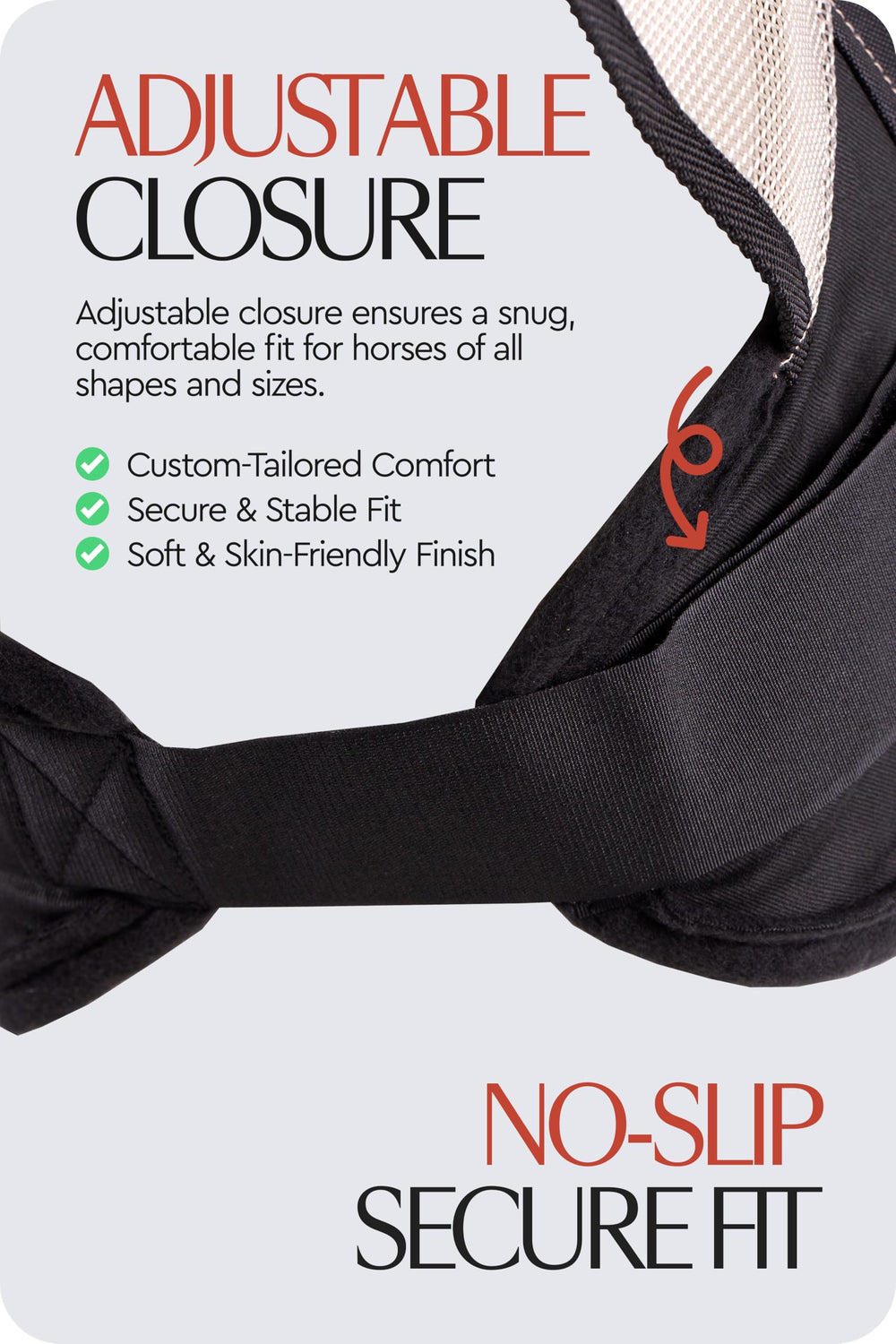 HORZE horse fly mask cob size fits standard pony-sized horses.