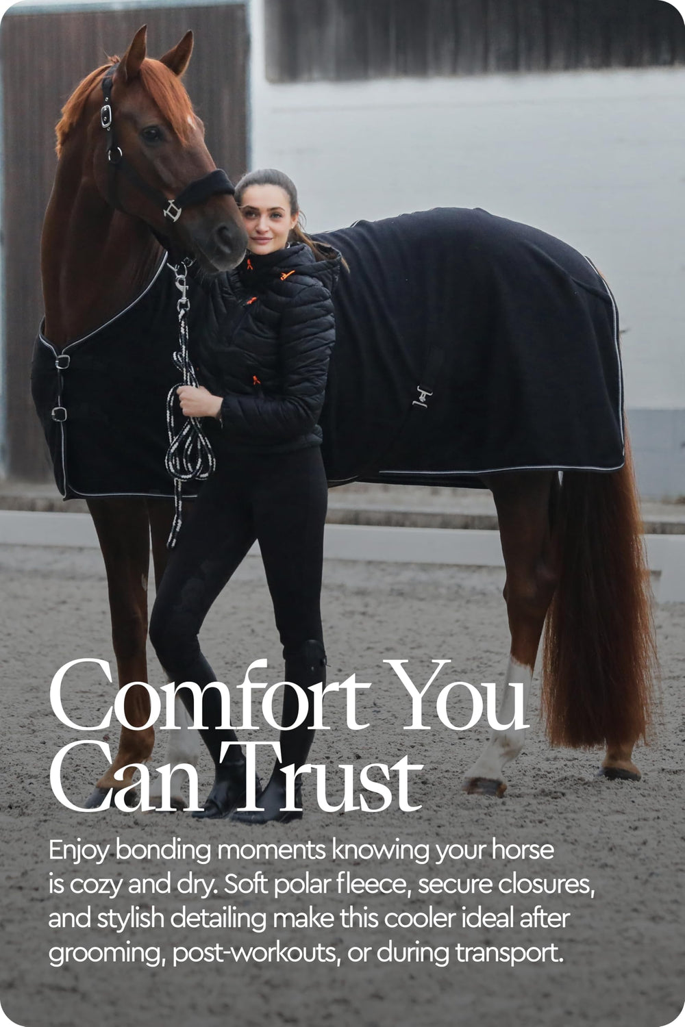 Large-breed coverage demonstrated by HORZE Kiel 72-inch fleece blanket.