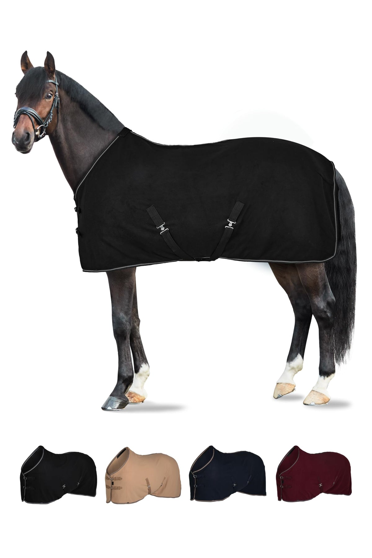 HORZE Kiel fleece blanket moisture absorption after exercise for quick-dry comfort.
