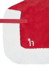 Horze Santa Christmas Quarter Sheet side view with secure saddle straps