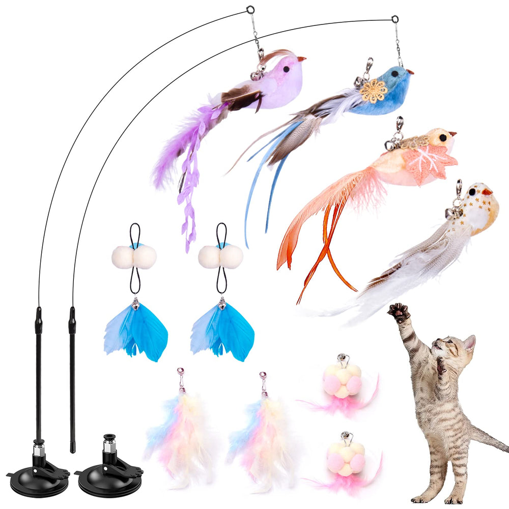 HOSFROLL cat toys wand showing dual wands for interactive play