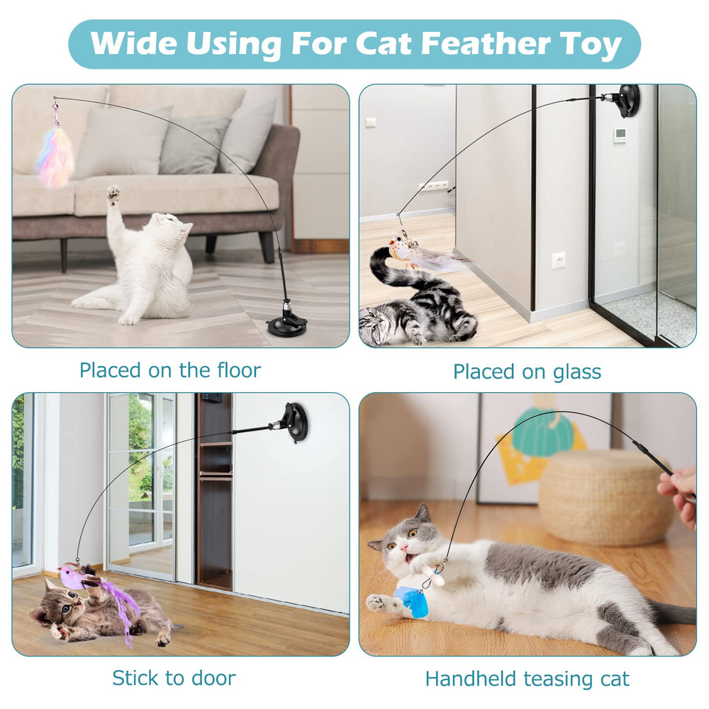 HOSFROLL mice and worm toys for chase-and-pounce play