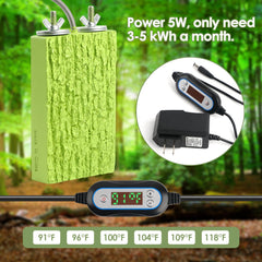HOSUKKO bird heater temperature display highlights adjustable range.