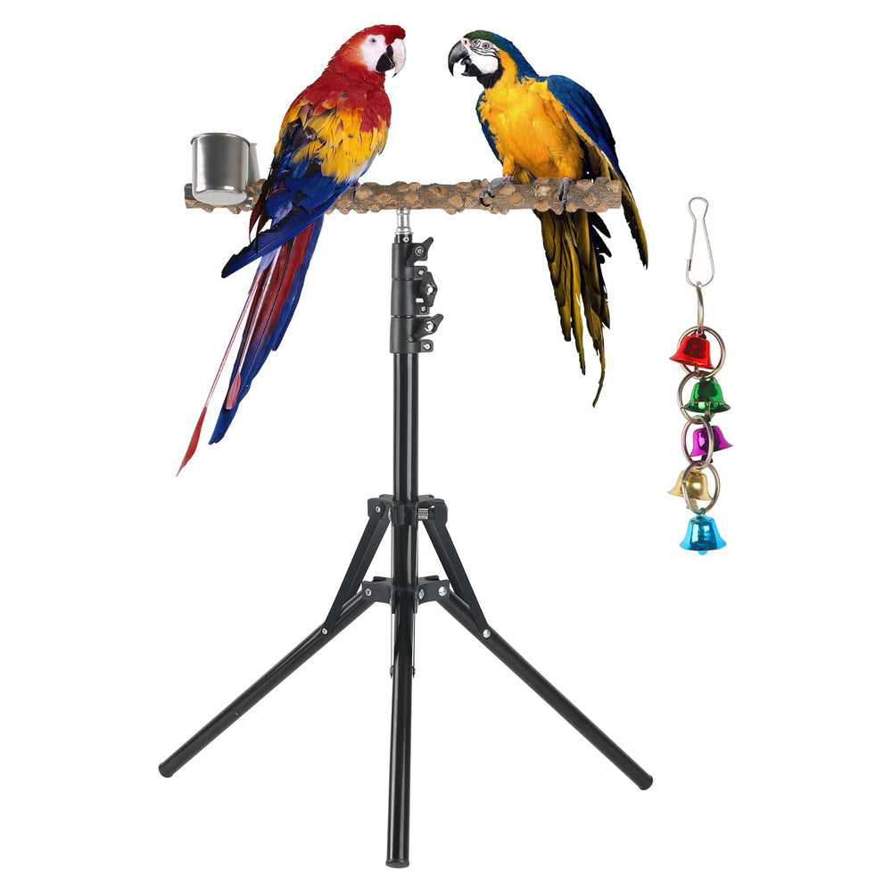 HOSUKKO adjustable bird perch stand extended height for flexible indoor training sessions