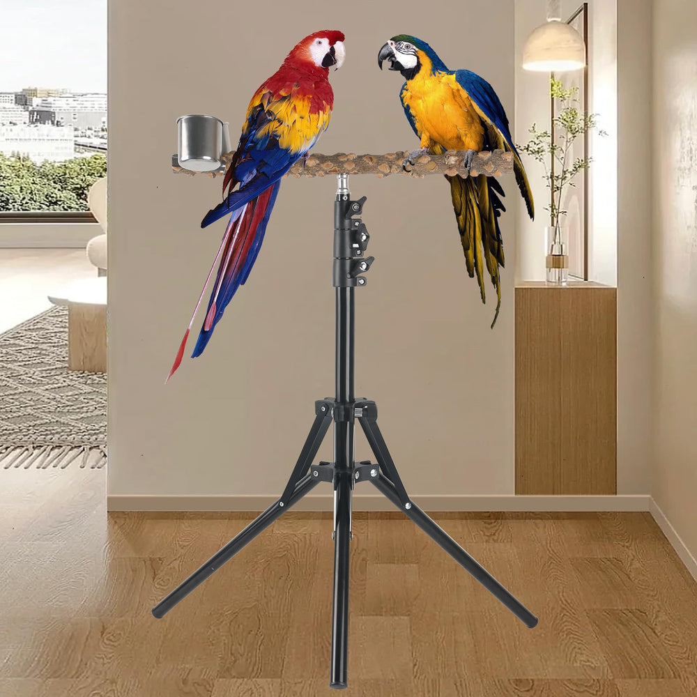 HOSUKKO bird perch stand folded-storage design offers compact portability for outdoor use
