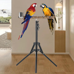 HOSUKKO bird perch stand folded-storage design offers compact portability for outdoor use