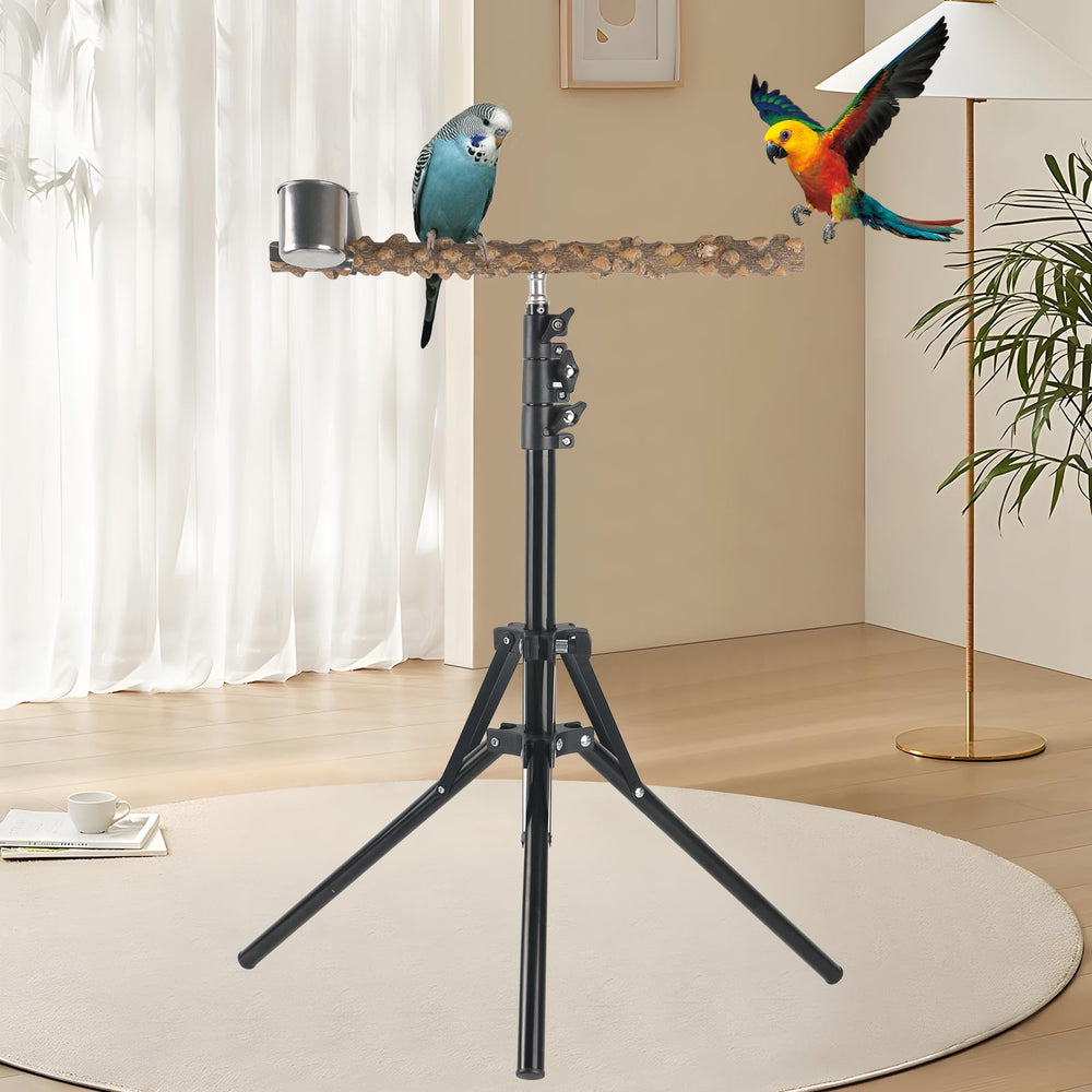 HOSUKKO bird perch stand for indoor or outdoor use supports versatile play and usage