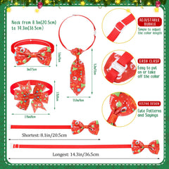 Hosuly Christmas dog tie collars showing multiple styles for groomers and parties