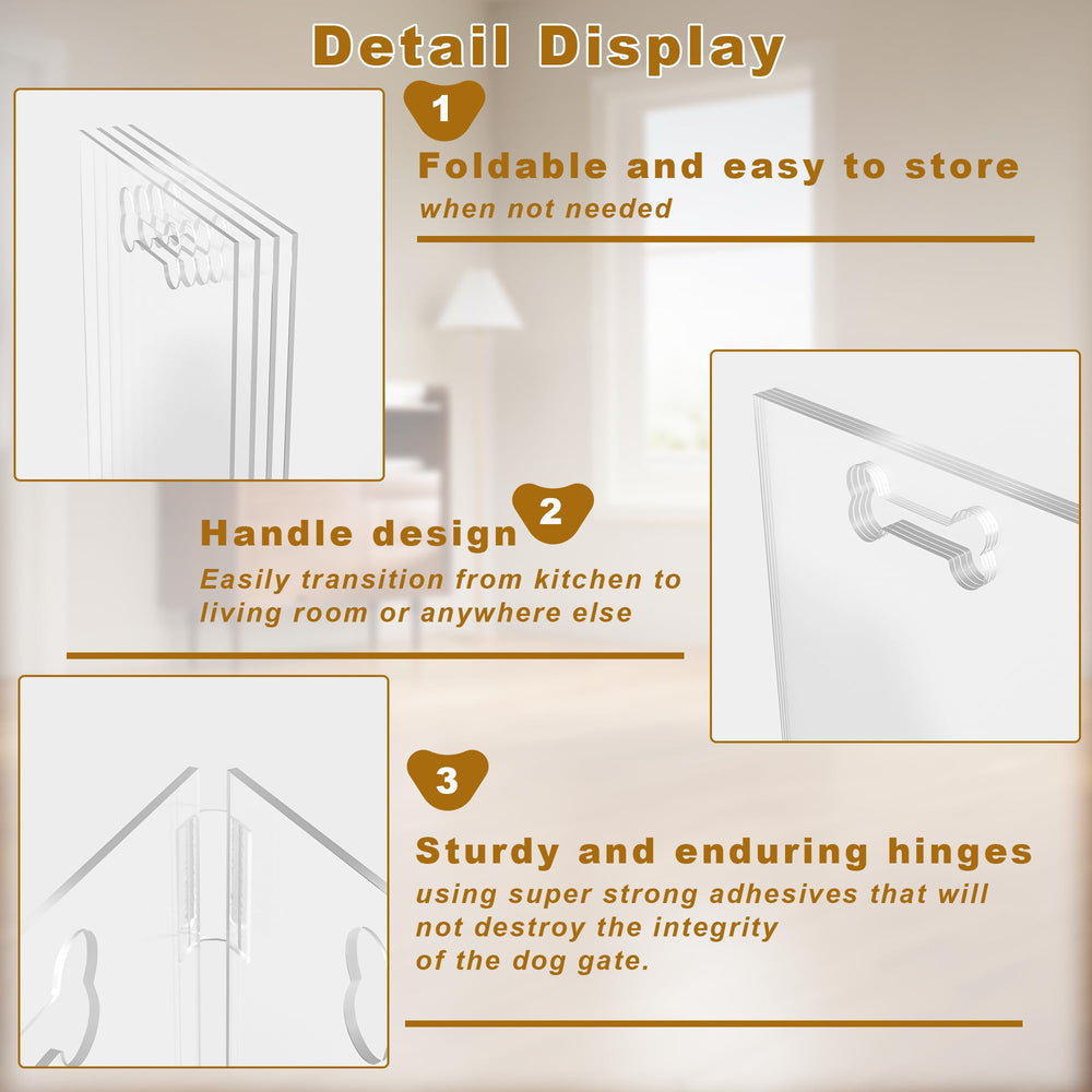 HotSoul clear acrylic dog gate indoor use for safe play in rooms.