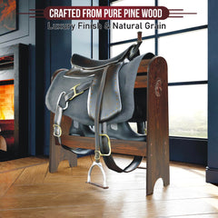HOTCAN Saddle Rack shelf detail displays integrated storage for boots and brushes