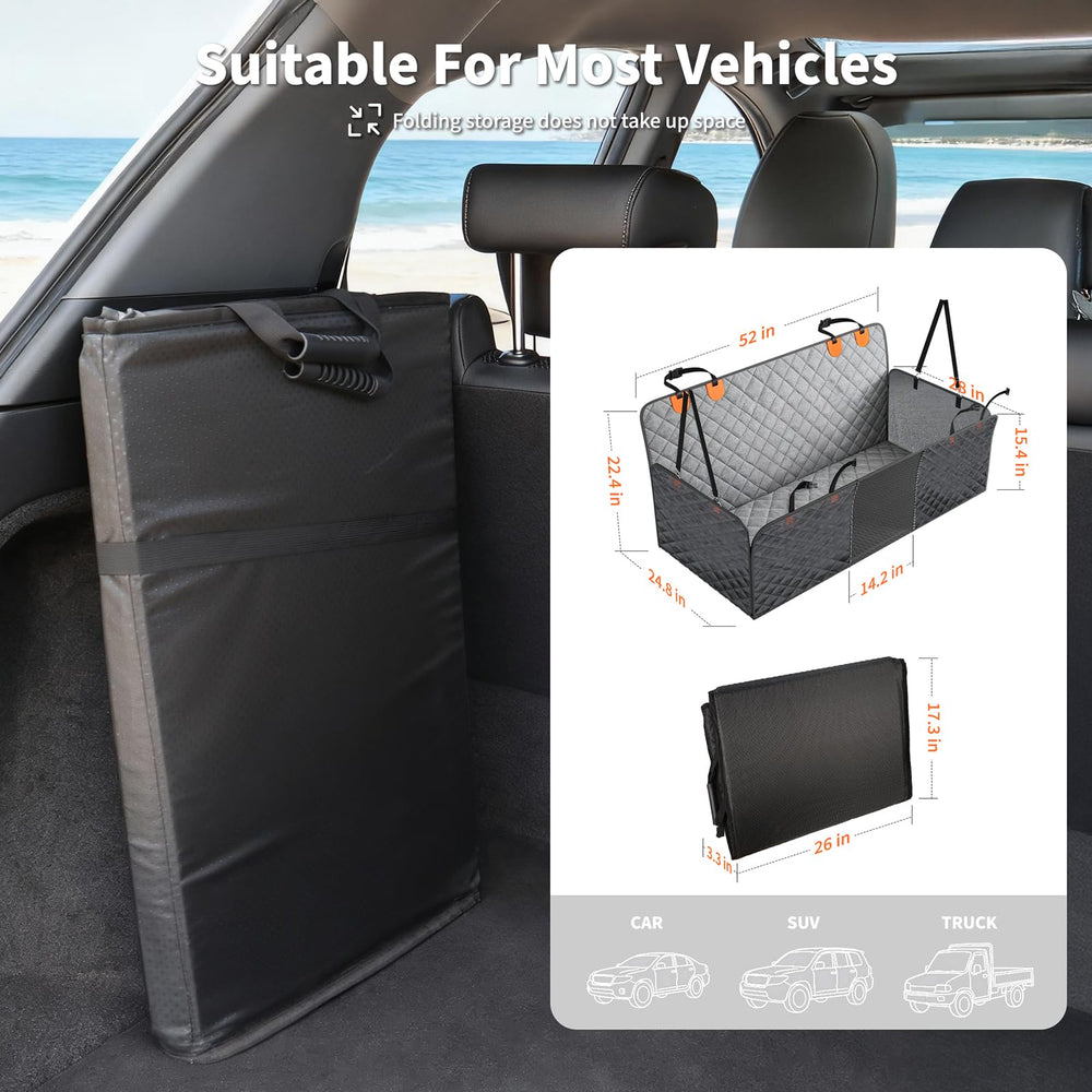 HOTEAGLE gray cover blends with car interiors and hides dirt.