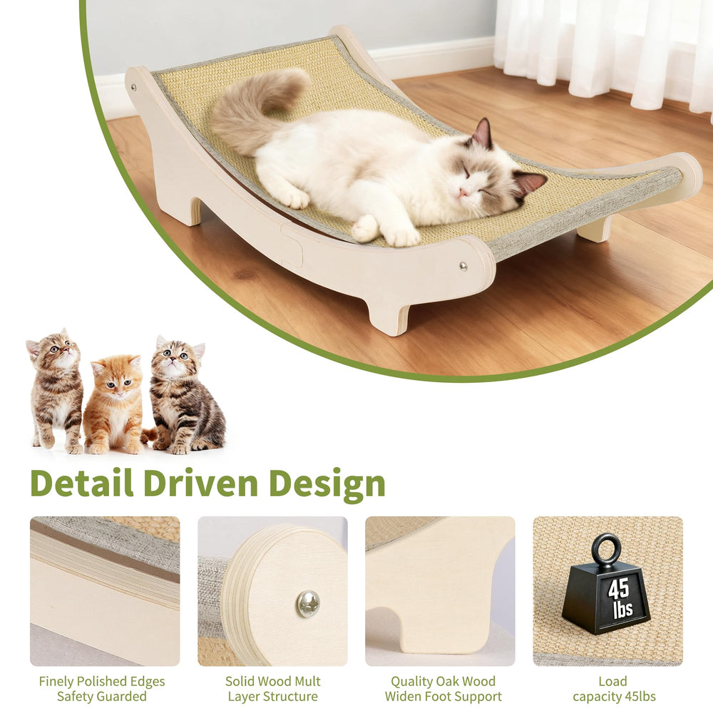 HOTEAGLE wooden frame provides stable support during scratching