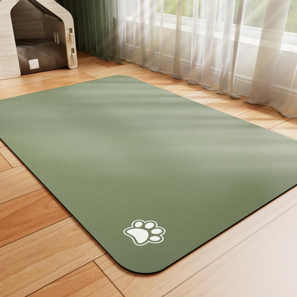 HotLive dog food mat with absorbent water drop capture protects floors from spills.