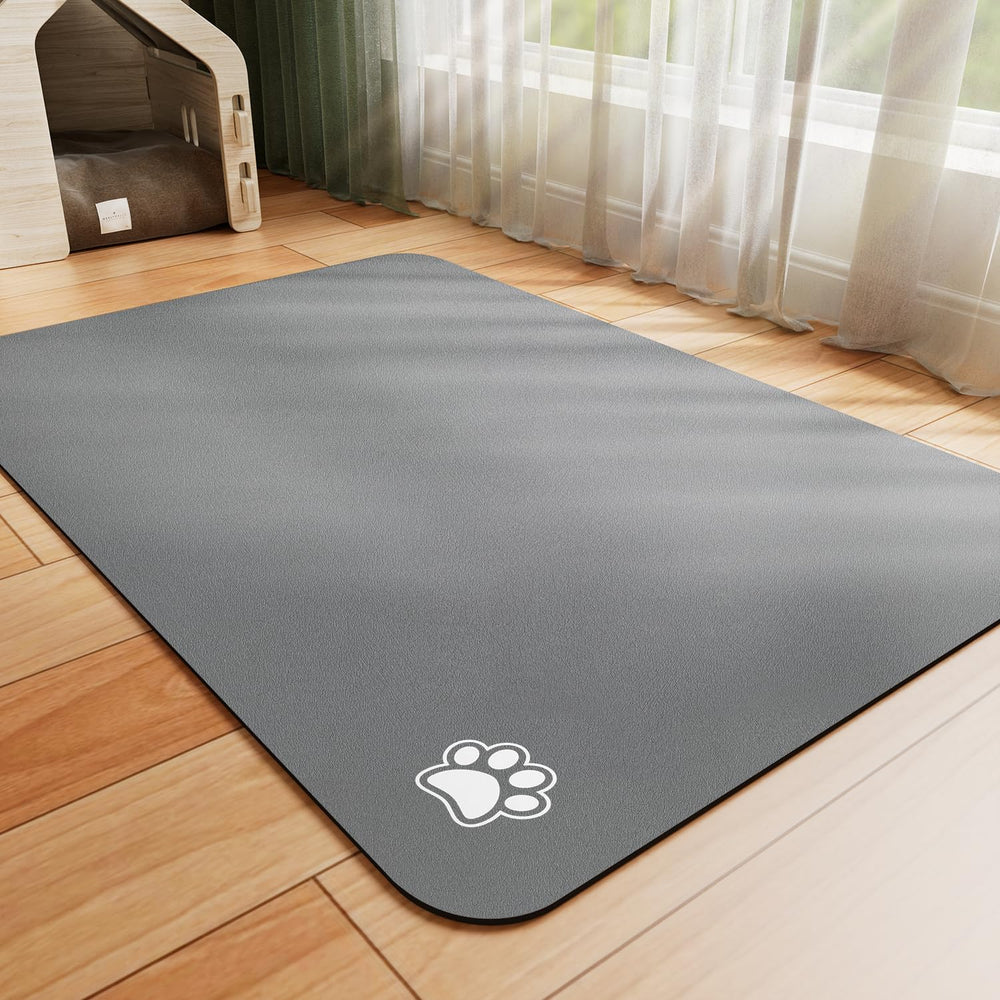 HotLive dog food mat absorbs water drops to keep floors dry and clean.