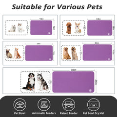 HotLive dual-bowl feeding mat fits two bowls for kibble and water.