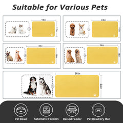 HotLive easy-clean pet placemats resist hair and dust and wipe clean