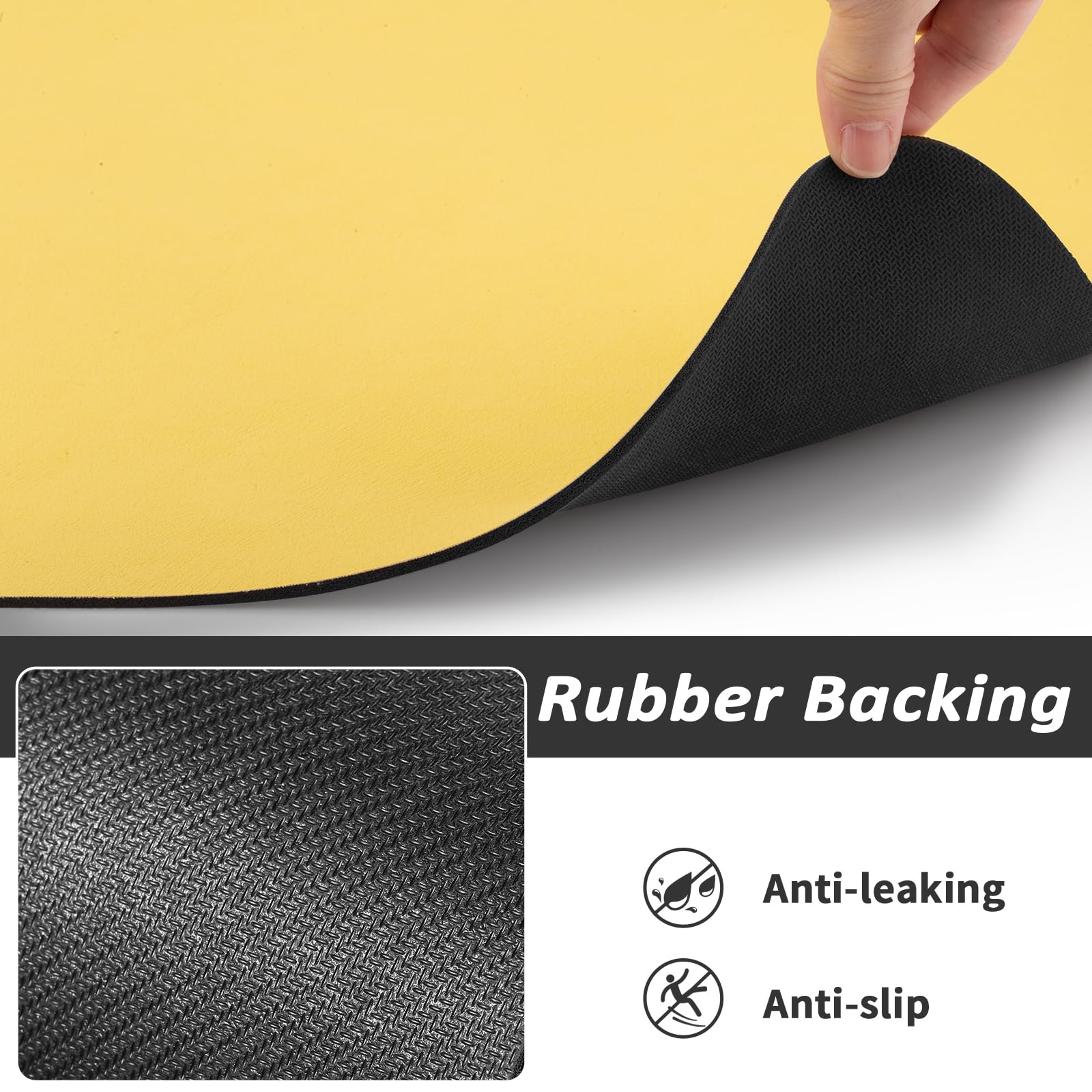 HotLive mat's non-slip rubber lining keeps bowls in place
