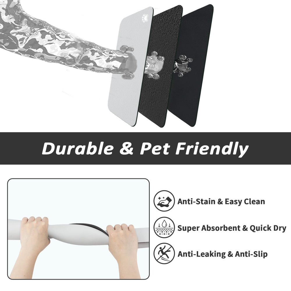 HotLive paw light-grey 18x28 mat suits most feeding setups.