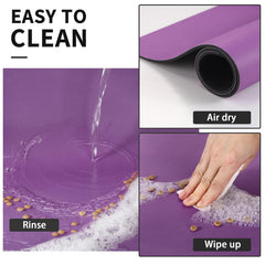 HotLive Paw Purple easy-clean mat wipes or rinses clean quickly.