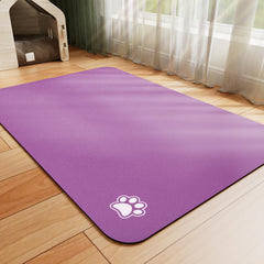 HotLive Paw Purple mat close-up showing absorbent layer soaking spills
