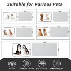 HotLive Pet Feeder Mat two bowls fit standard setups or raised feeders.