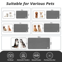 HotLive pet feeding mat anti-slip backing keeps bowls steady during meals.