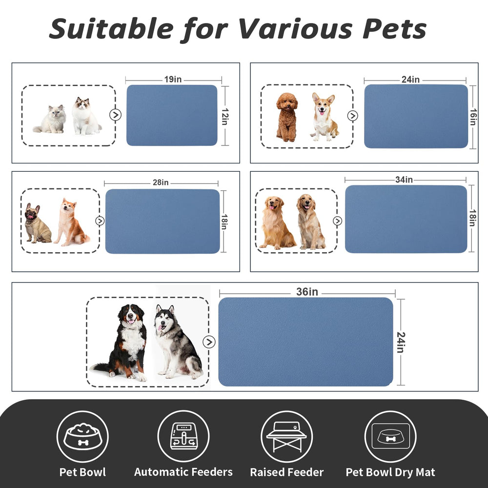 HotLive pet mat easy-clean blue wipes down quickly after use.