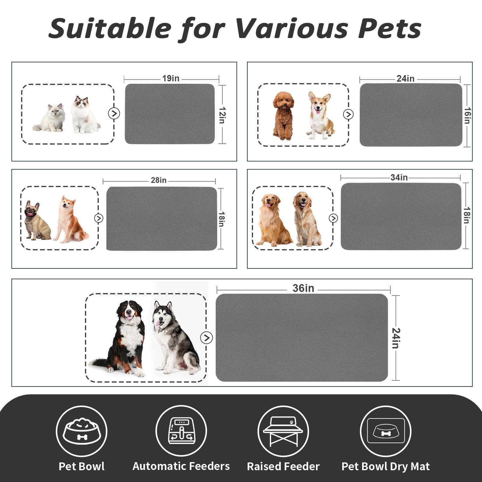 HotLive pet mat easy-clean surface speeds up maintenance after meals.