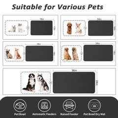 HotLive pet-mat-easy-clean surface wipes clean quickly after meals.