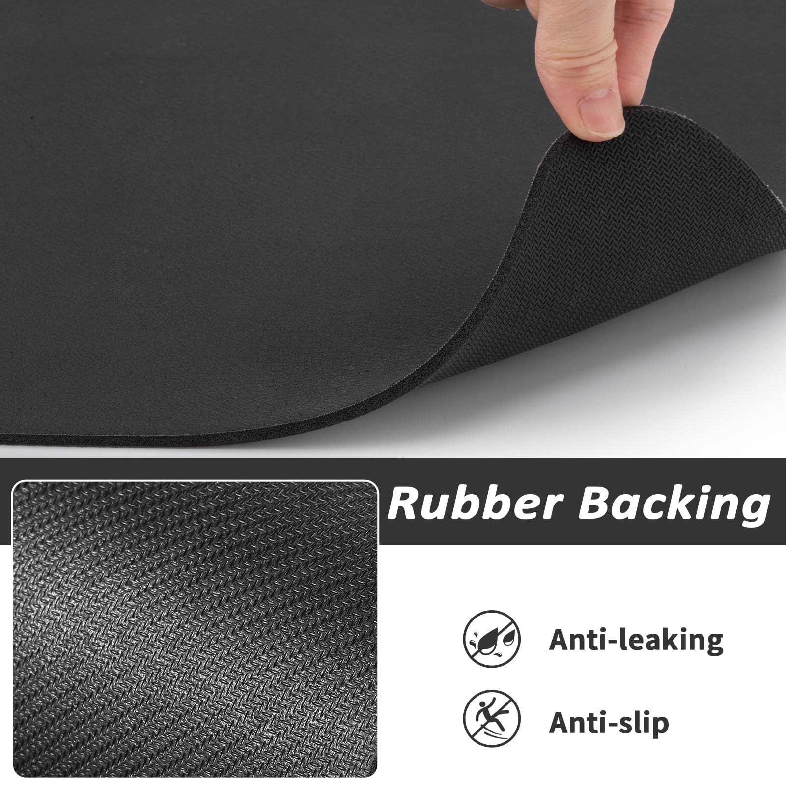 HotLive waterproof-rubber-back prevents leaks and floor damage.