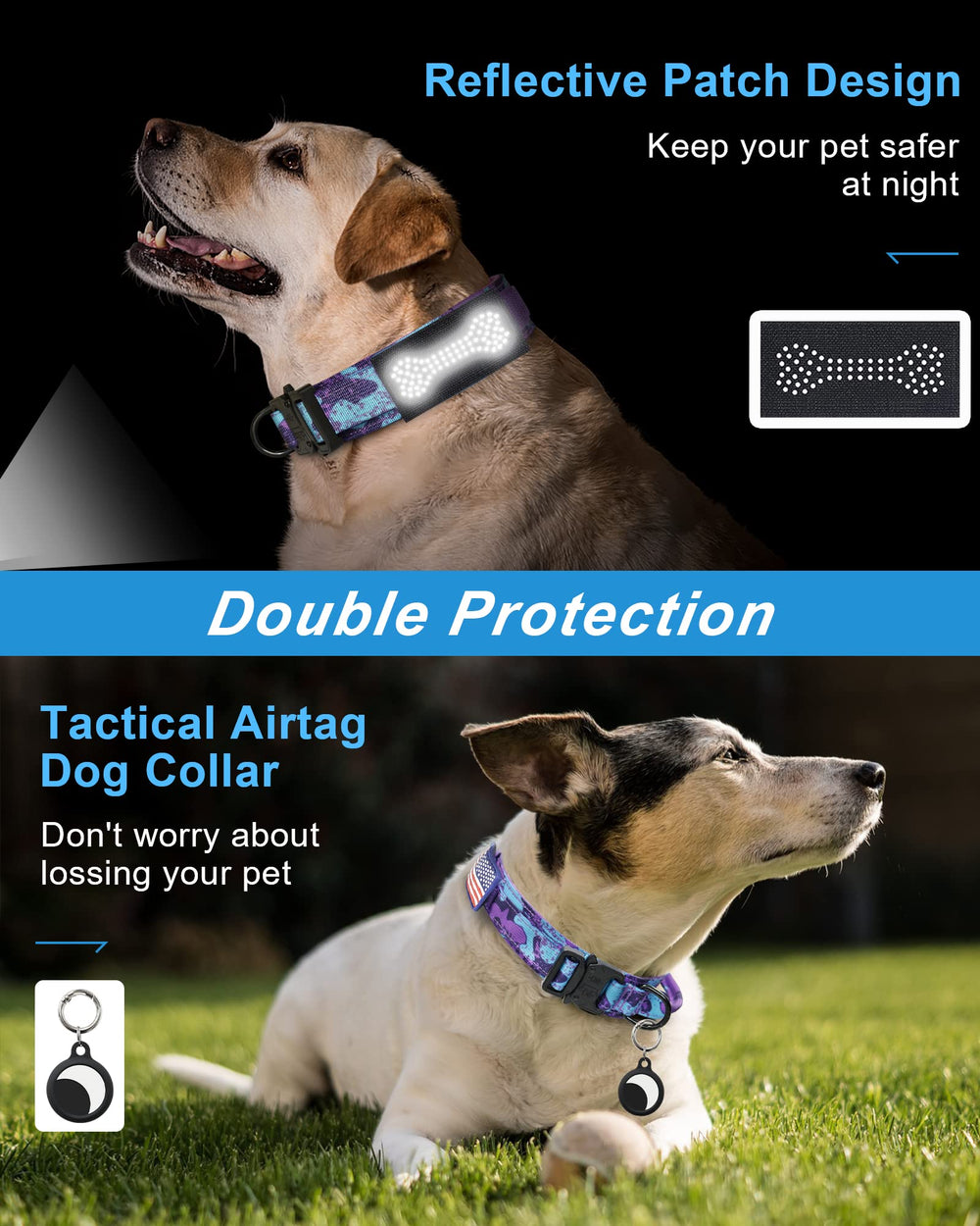 Hotsky tactical dog leash showing two-handled design for precise control.
