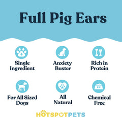Hotspot Pets all-natural pig ears—single-ingredient, easy-to-digest snack.