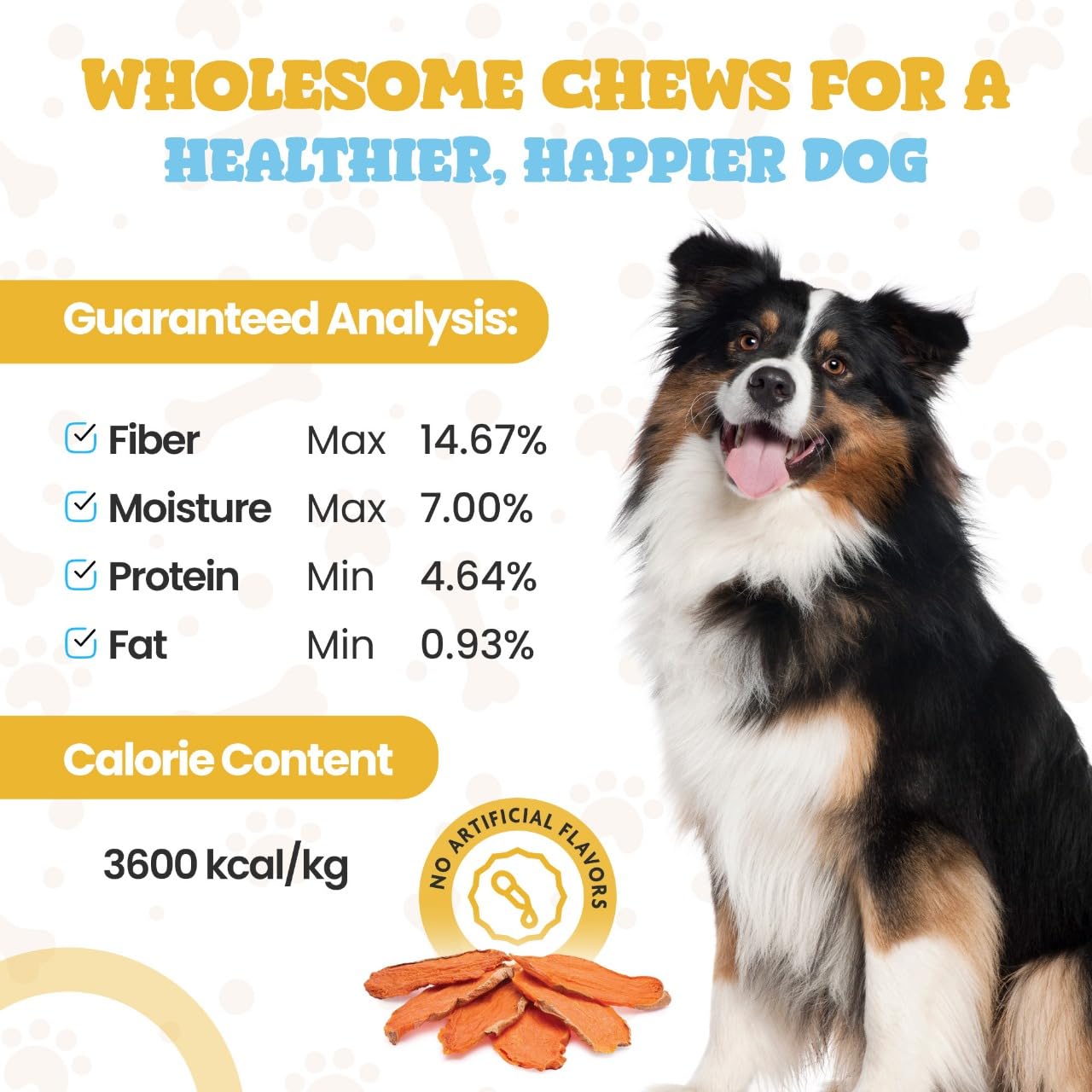 Hotspot Pets all-natural sweet potato snacks for daily rewards.