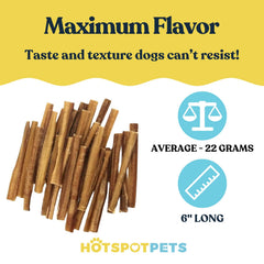 Hotspot Pets Bully Sticks dental-benefits image shows dental-friendly chewing and jaw exercise.