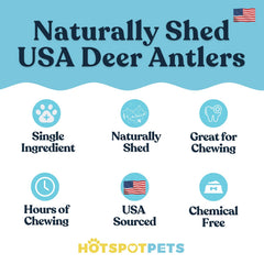 Hotspot Pets deer antler chews 4-7 inches for large playtime
